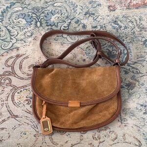 UGG Brown Suede Crossbody Bag